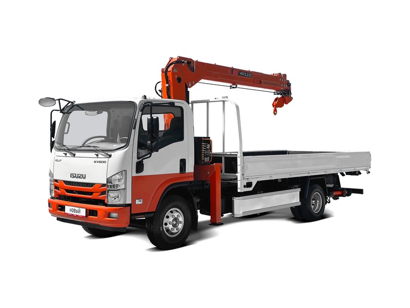 ISUZU ELF бортовой с КМУ HYVA